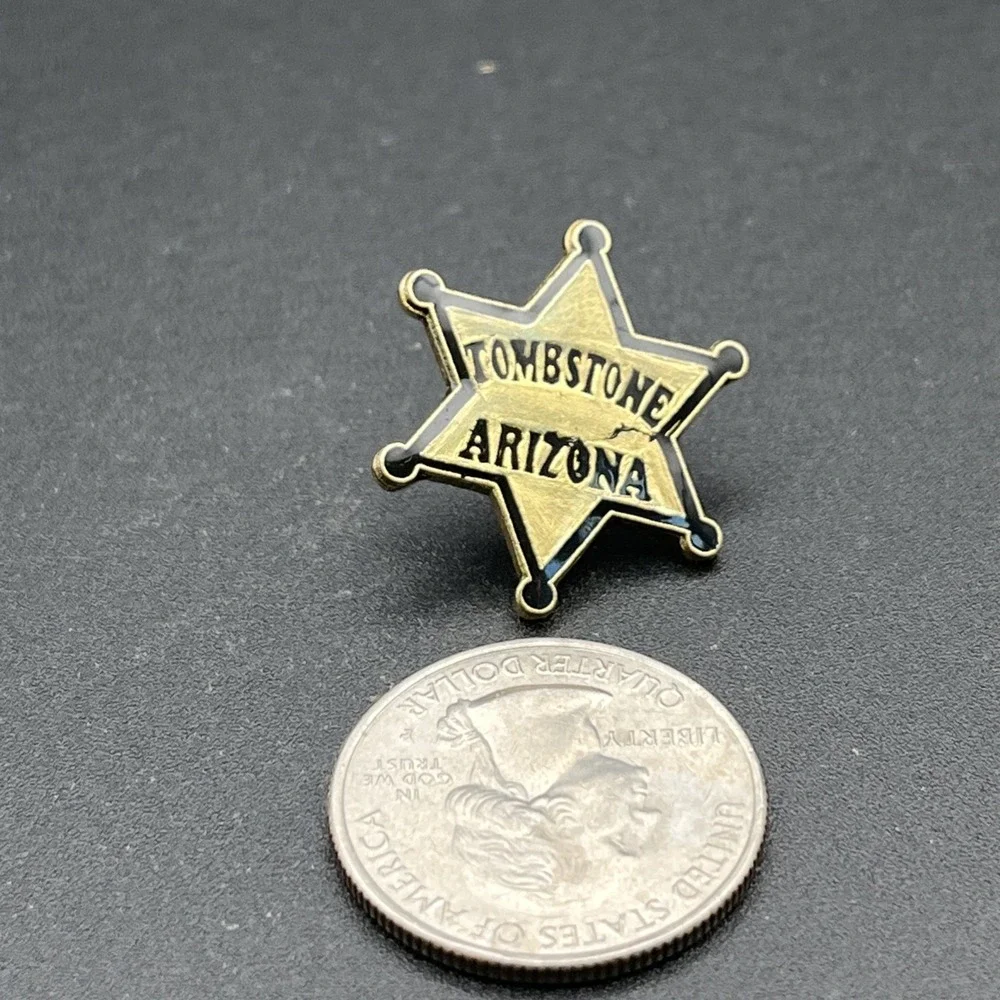 Tombstone‎ Arizona Sheriff's Vintage Badge Lapel Hat Pin